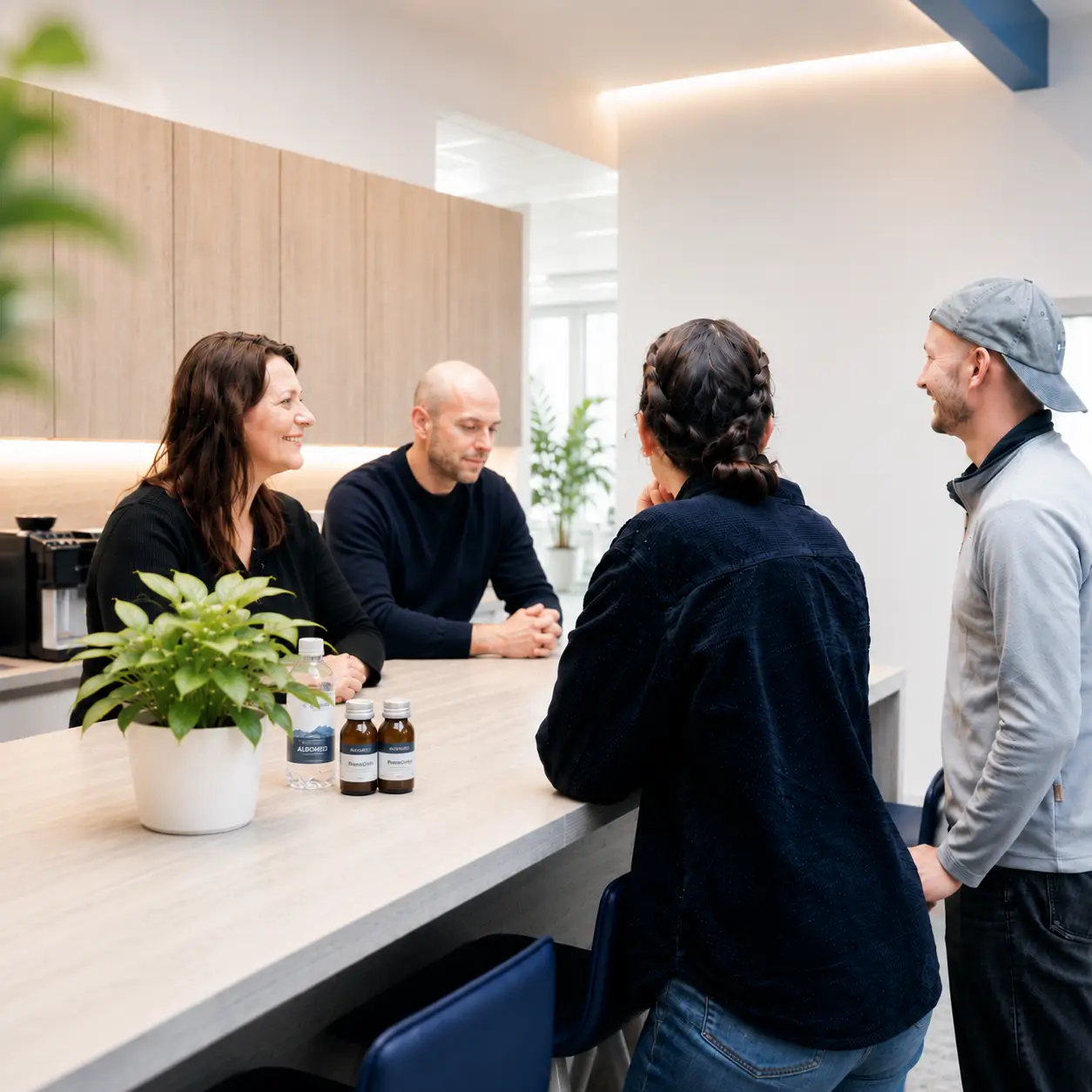 ALBOMED team exchanging ideas