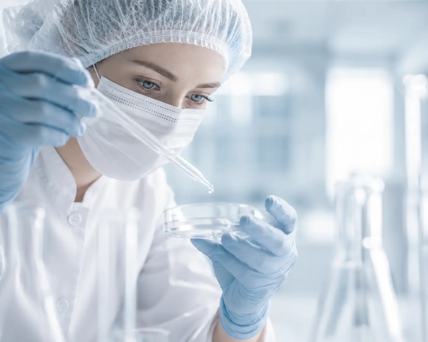 Scientific biomaterial research in a controlled laboratory environment